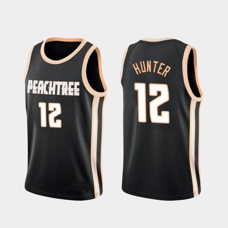 Atlanta Hawks Peachtree Deandre Hunter #12 NBA 2020 New Arrival Black Jersey