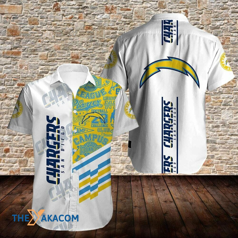 Los Angeles Chargers Logo Gift For Fan Short Sleeve Hawaii Shirt Ha37101