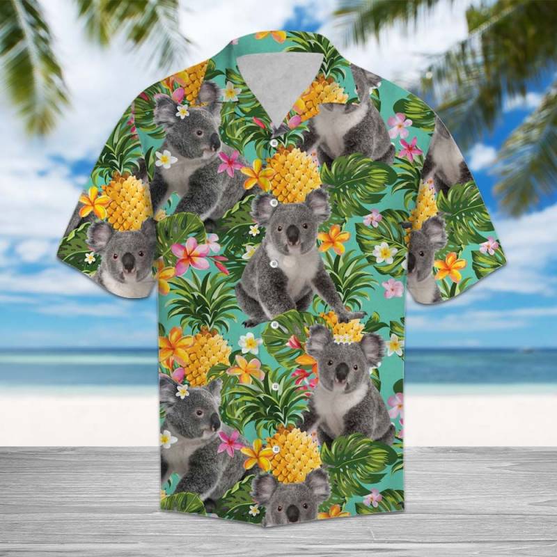 Tropical Pineapple Koala Hawaiian Shirt Ha8398