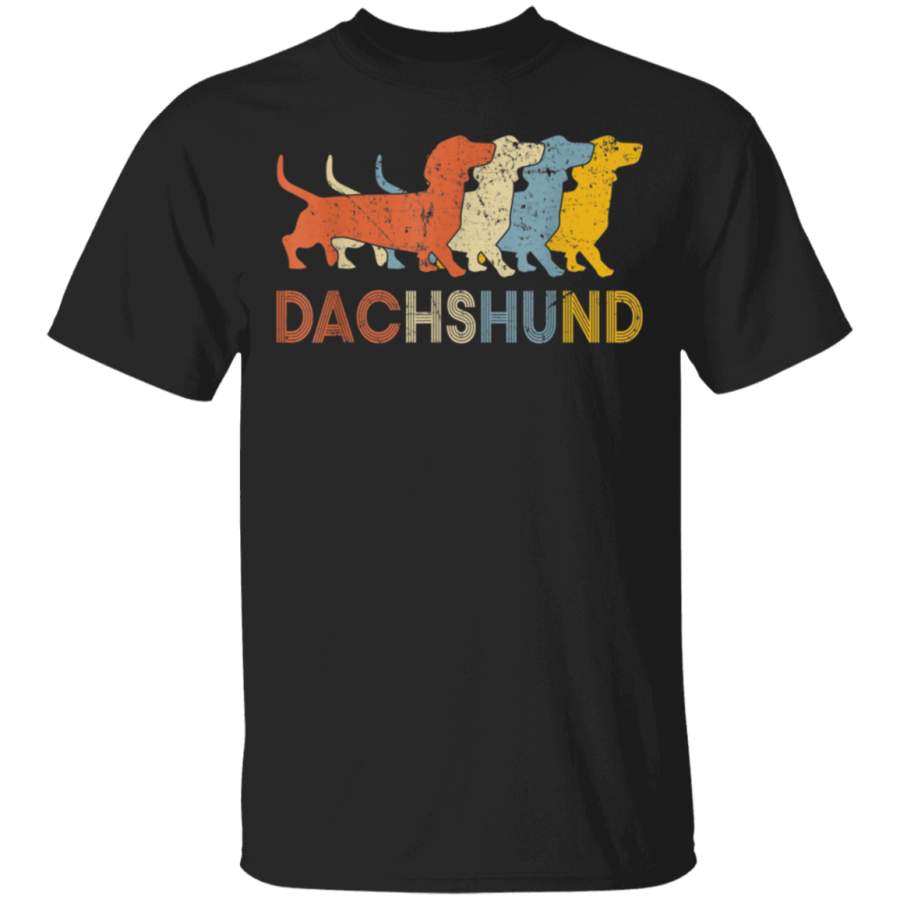 Vintage Dachshund Dog Dad Dog Mom Valentines Gift TShirt