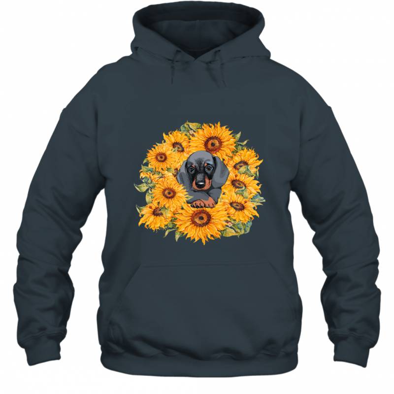 Dachshund in Sunflower Creative Dogs Loving Puppy Hoodie