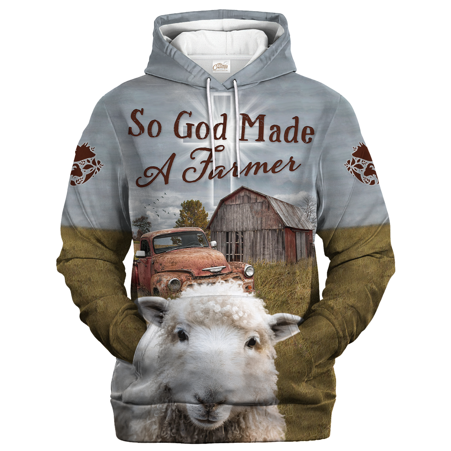 3D All Over Print Sheep Hoodie, So God Made A Farmer Hoodies