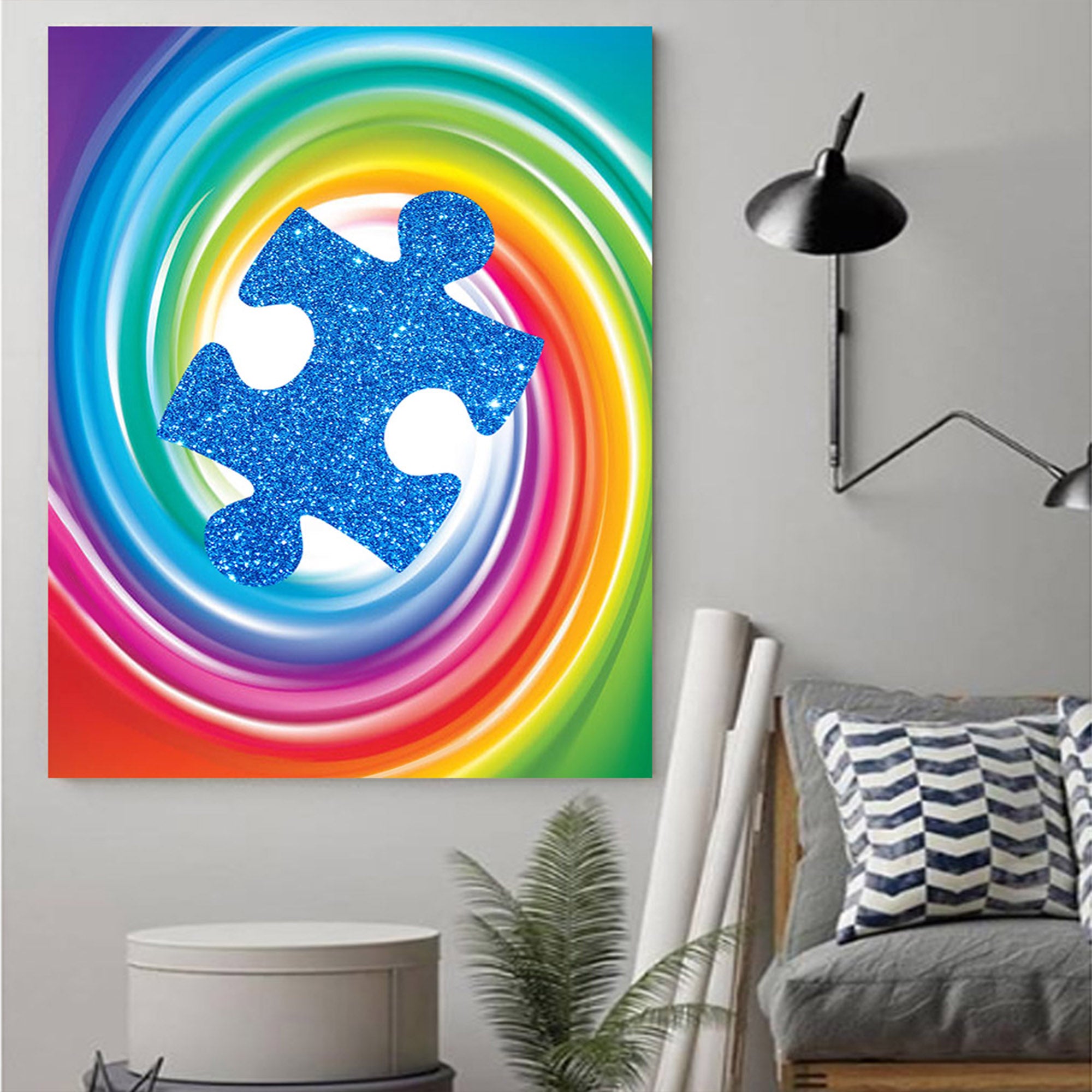 Autism Canvas – Autism Pantone Color, Wall Art Home Decor