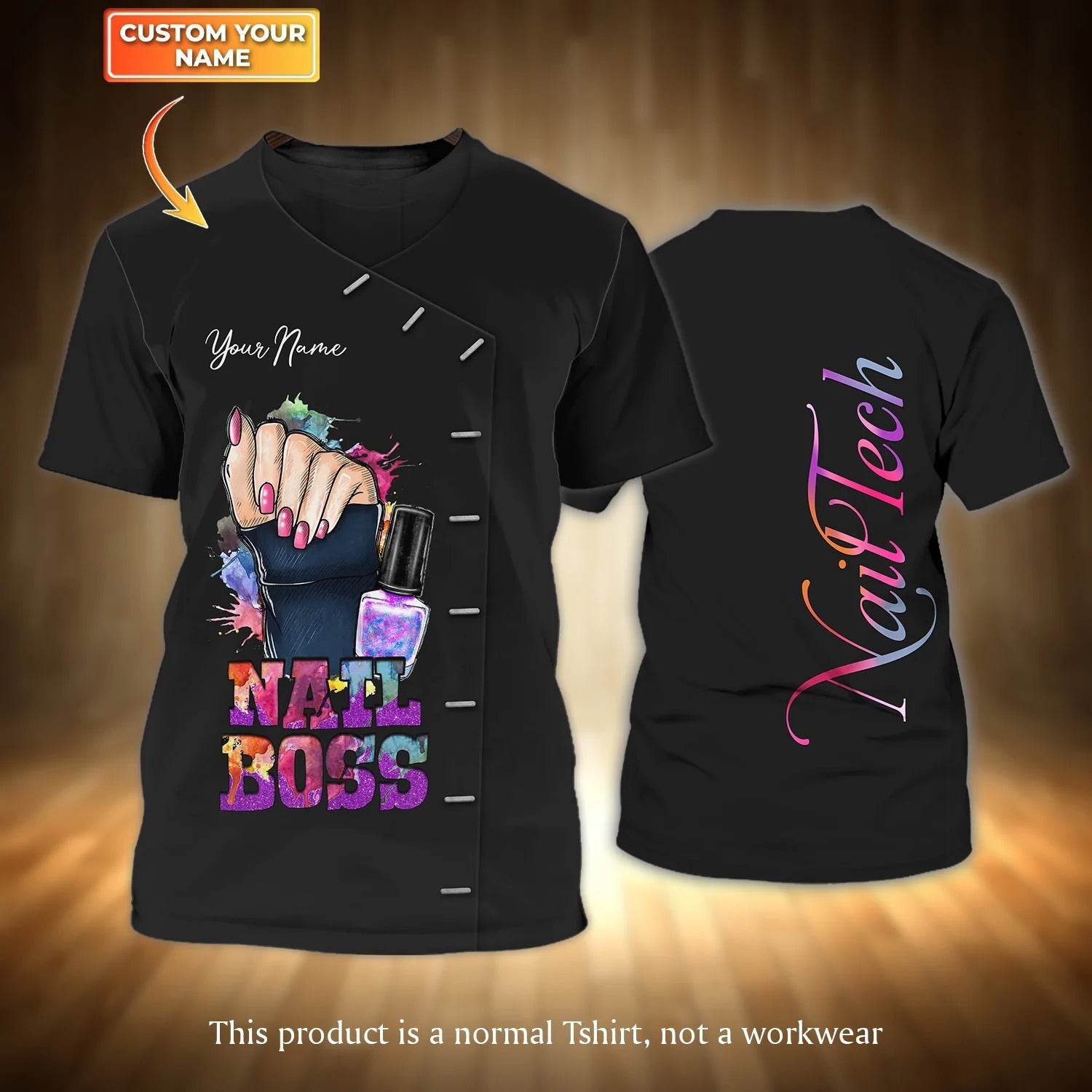 Custom Nail Tech Shirt, Nail Boss Tshirt Manicurist Gift For Nail Men Women, Nail Technician Gifts