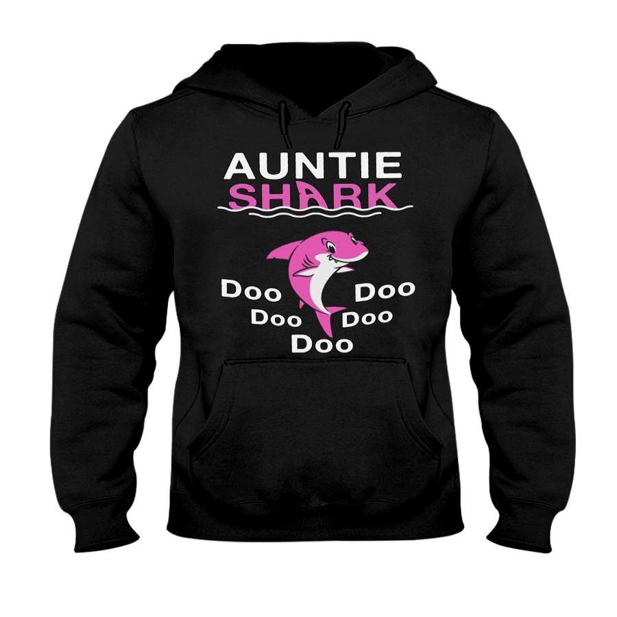 Auntie Shark Custom Design For Cute Girls Hoodie