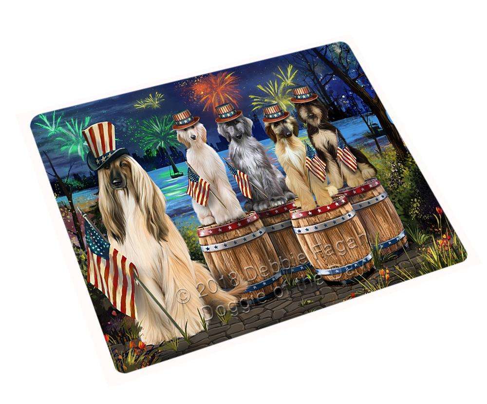 4Th Of July Independence Day Fireworks Afghan Hounds At The Lake Blanket Blnkt75108