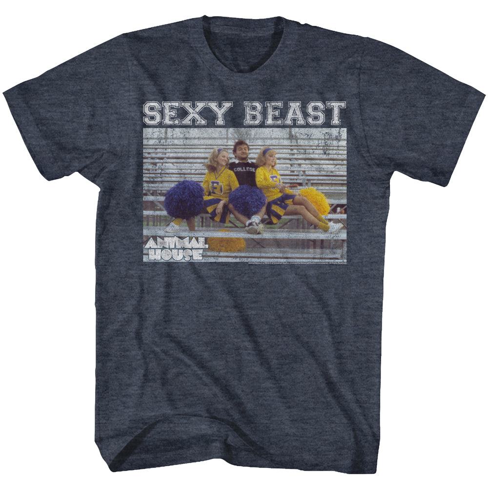 Animal House-Sexy Beast-Navy Heather Adult S/S Tshirt