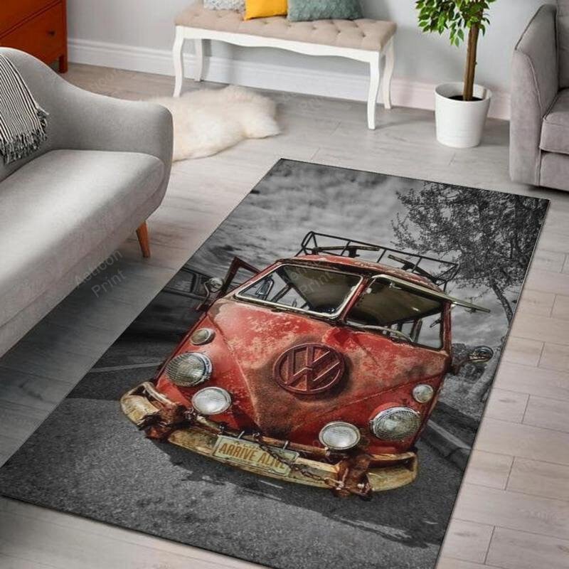 Campervan Area Rug Carpet Vintage Home Decor Gift Idea Volkswagen Camper Van 6