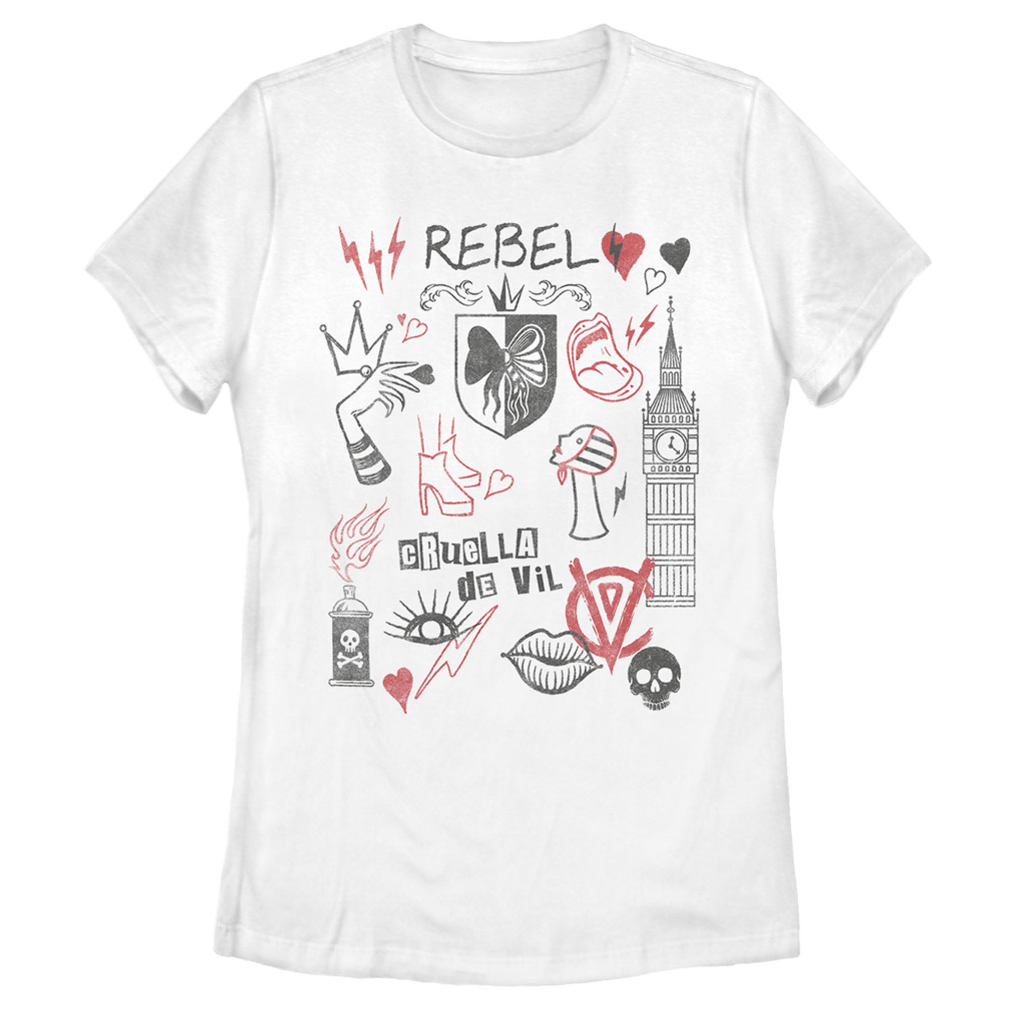 Cruella Women’S Rebel Icons  T-Shirt