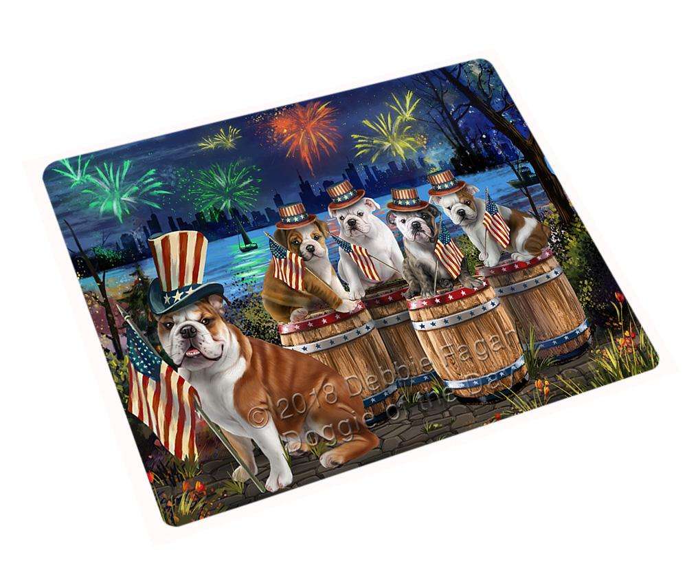 4Th Of July Independence Day Fireworks Bulldogs At The Lake Blanket Blnkt75270