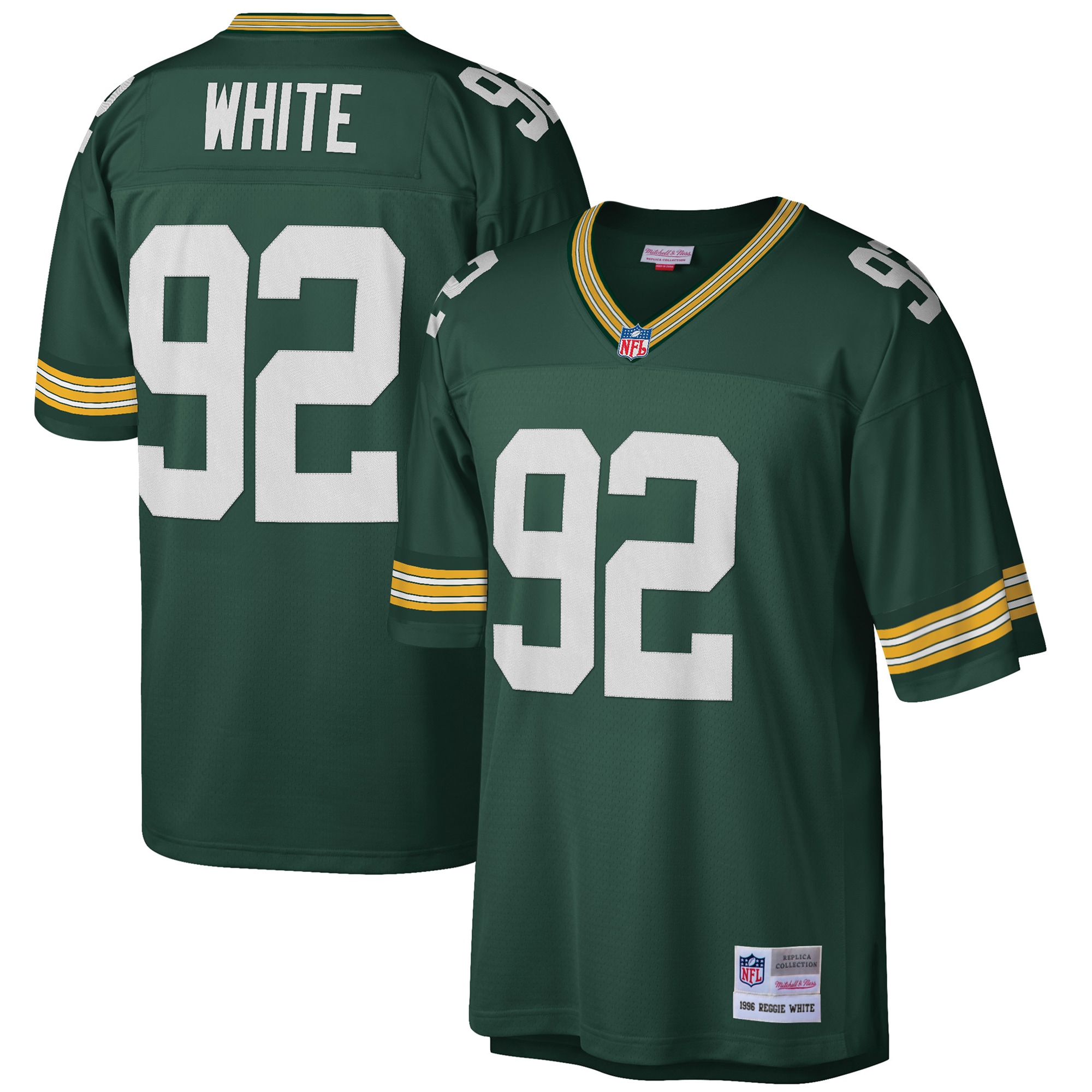 Reggie White Green Bay Packers Mitchell & Ness Big & Tall 1996 Retired Player Replica Jersey – Green