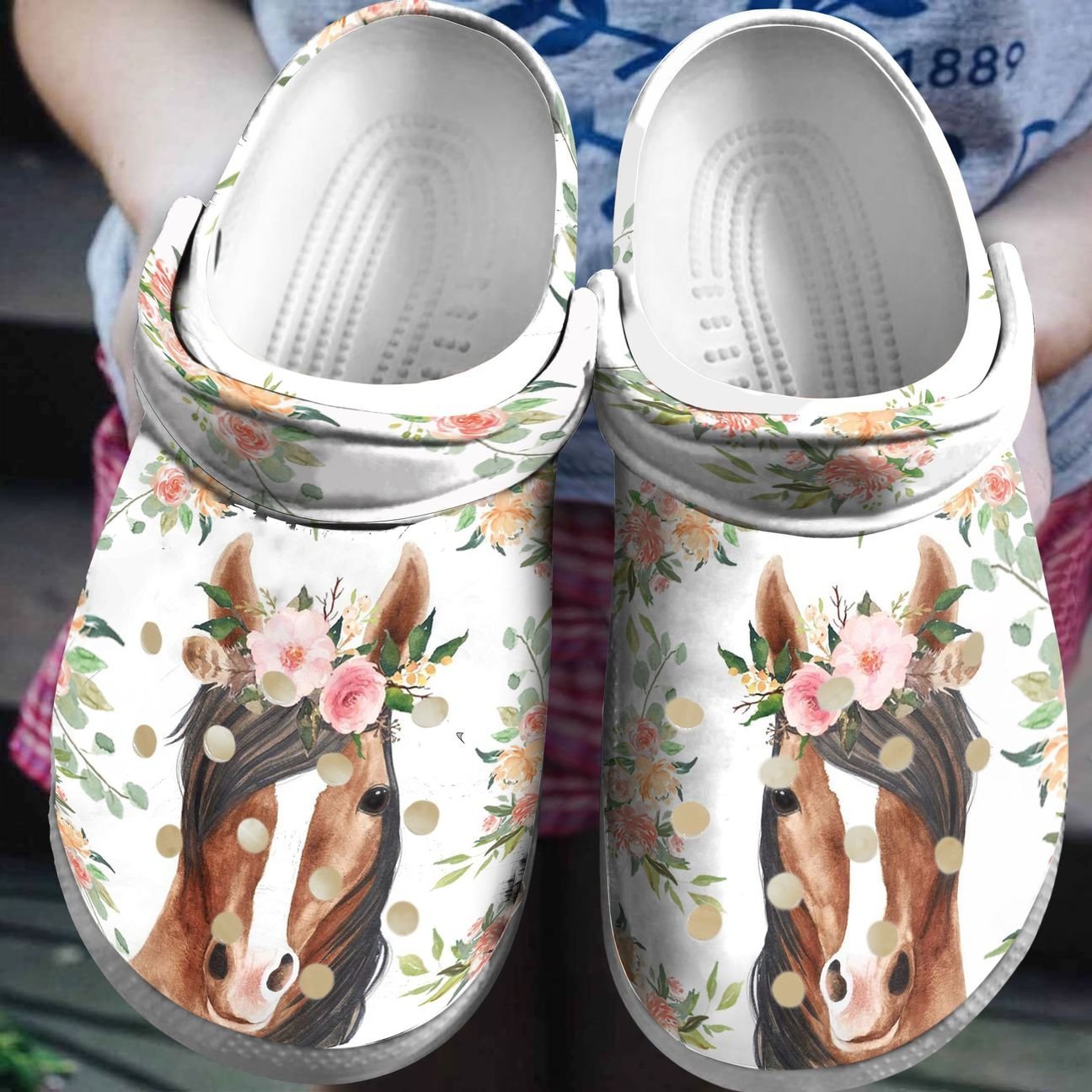 Horse Personalized Clog, Custom Name, Text, Color, Number Fashion Style For Women, Men, Kid, Print 3D Cute Horse