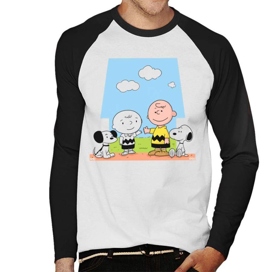 Generations Charley Brown And Snoopy Peanuts Men’s Baseball Long Sleeved T-shirt