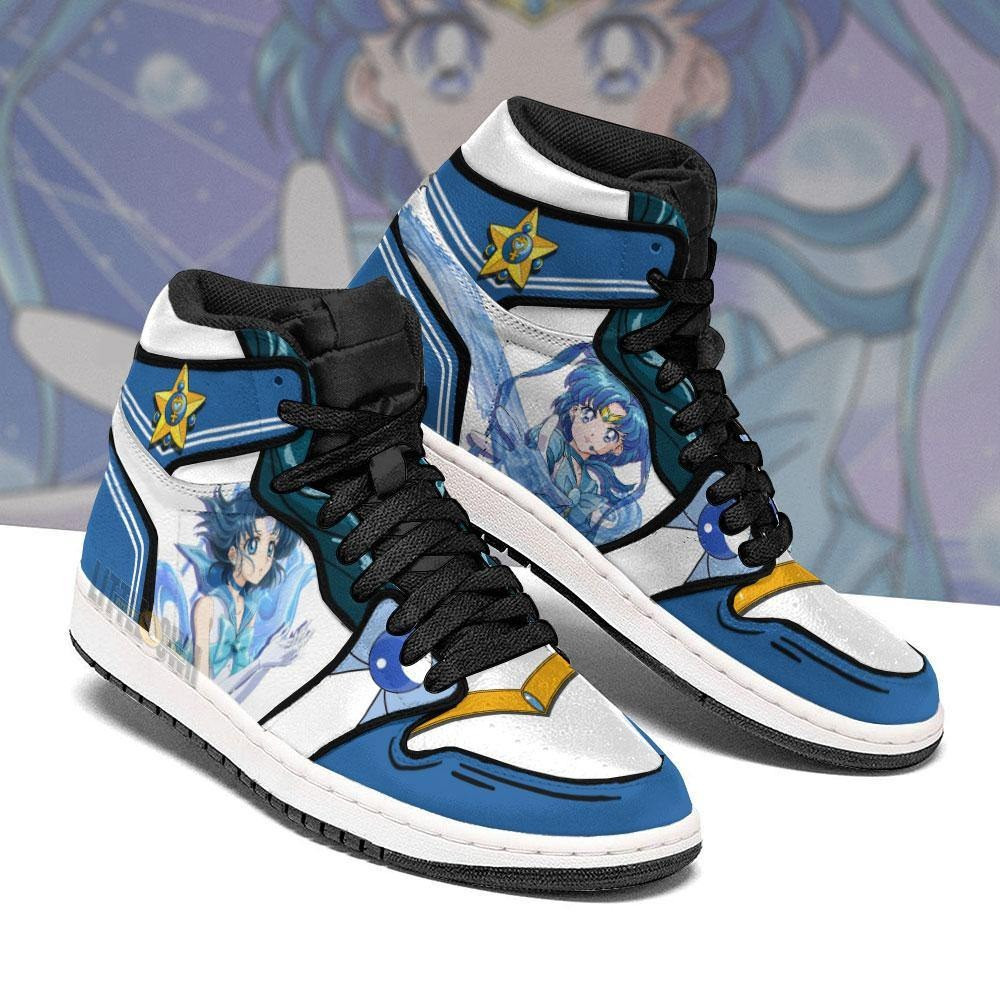 Sailor Mercury Character Sailor Moon Anime Japan Art For Lovers Sneakers Gift For Fans High Top Jd1 Sneaker