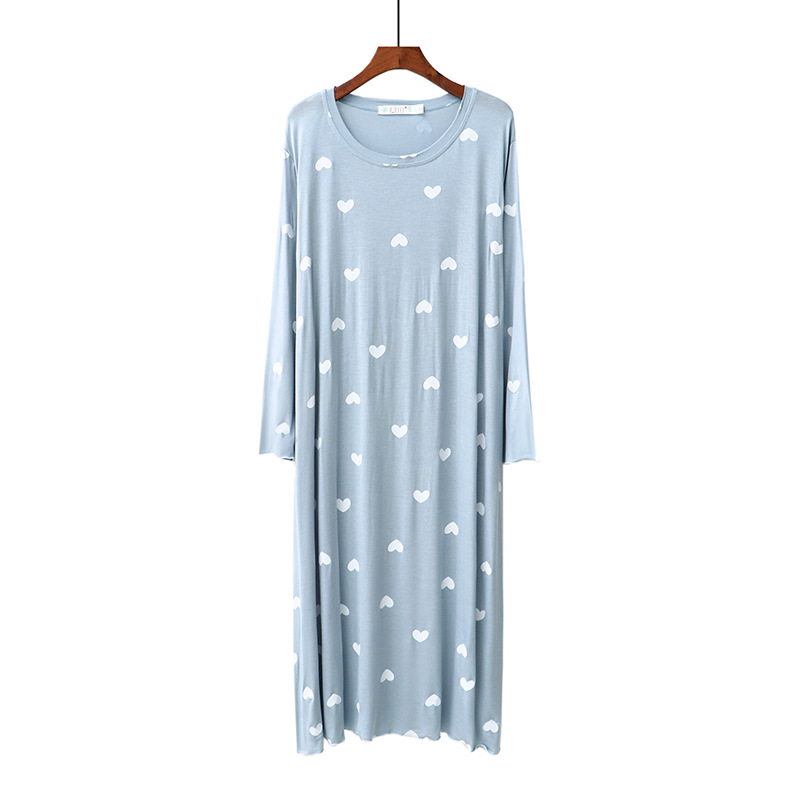 Brand Designer Homewear Women Casual Cartoon Nightgown Ladies 100%soft Nightdress Female Round Collar High Quality Sleep Dress alx