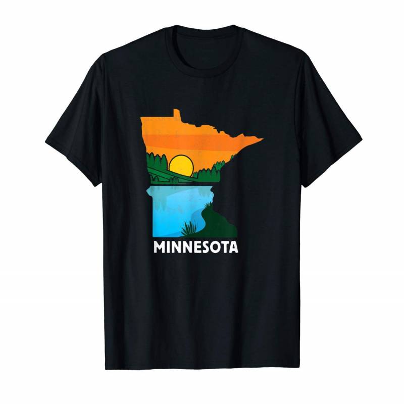 Minnesota Wilderness Lake And Sunset T-shirt