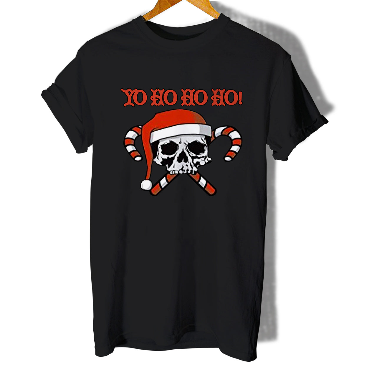 Ugly Christmas Yo Ho Ho Ho Skull Women T-Shirt