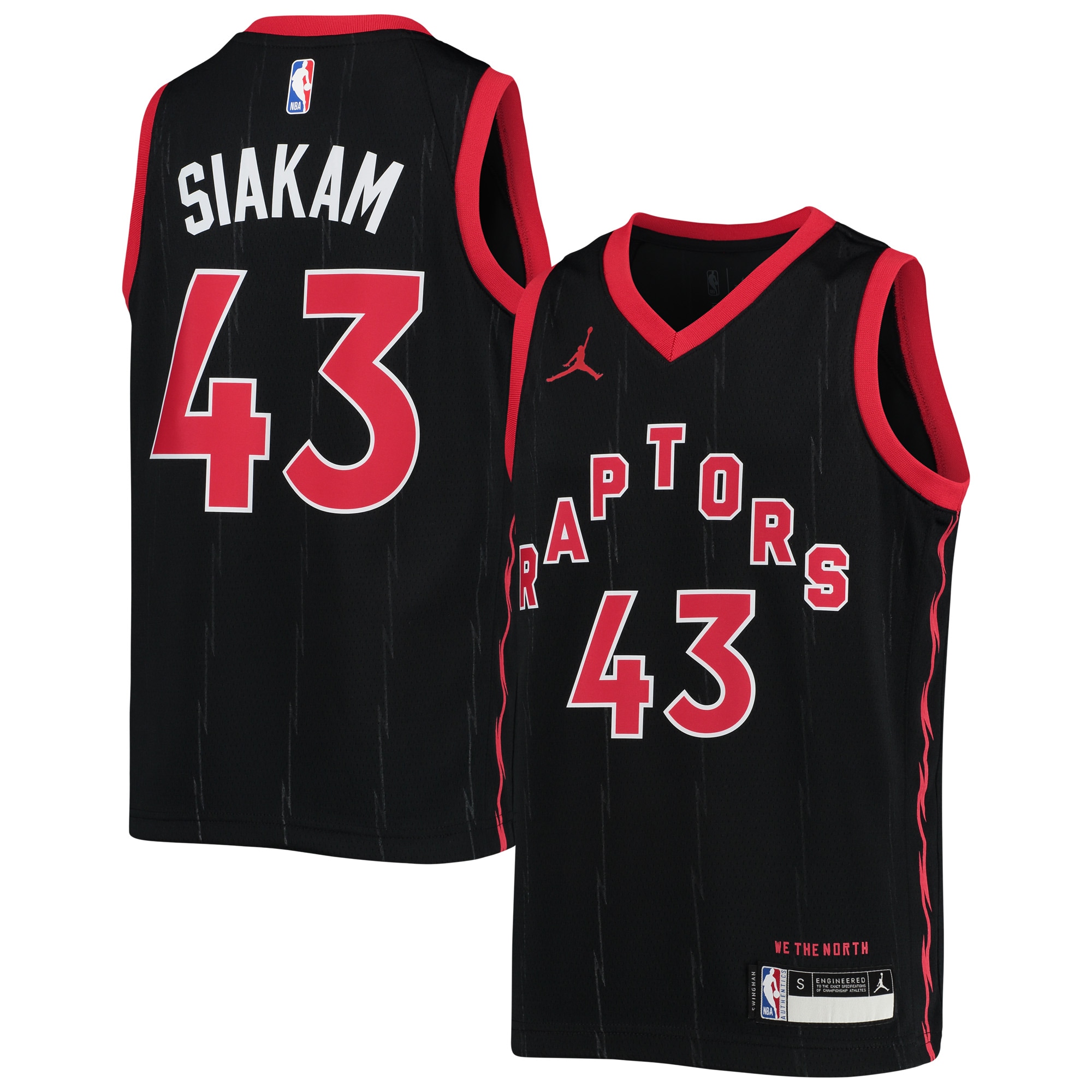 Pascal Siakam Toronto Raptors Jordan Brand Youth 2020/21 Swingman Jersey – Statement Edition – Black