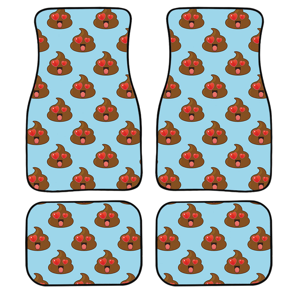 Lovely Poop Pattern Print Front And Back Car Floor Mats, Front Car Mat