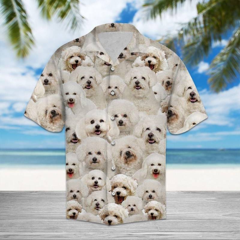 Artsyhomes Bichon Frise Awesome Hawaiian Ha35186