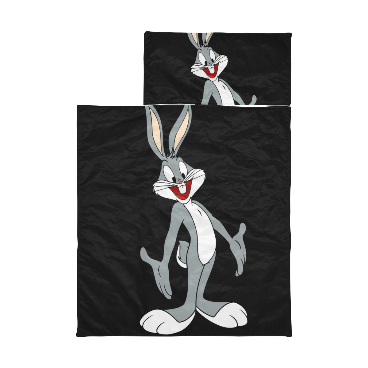 Bugs Bunny Kids’ Sleeping  Bag Small Size 30 Inch(W) X 33 Inch(L), Pillow Cover 21 Inch(W) X 10 Inch(L)