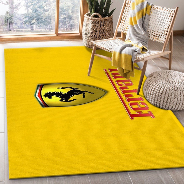 Ferrari Logo Hd Area Rug Bathroom Home Decor Floor Decor