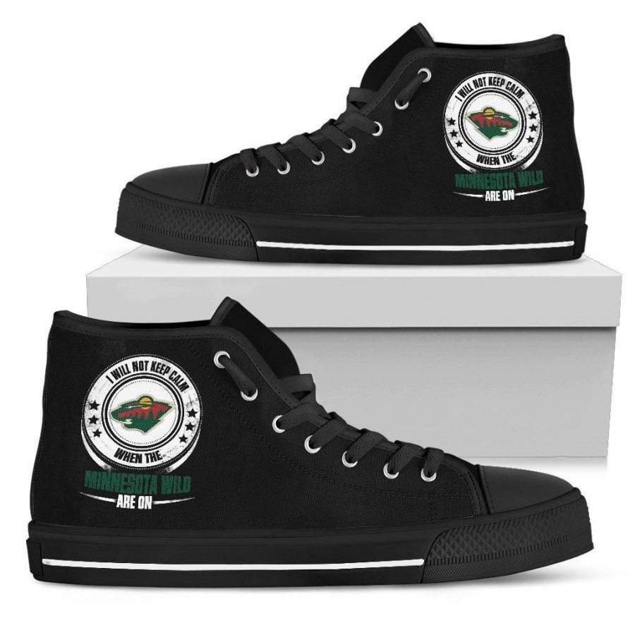 I Will Not Keep Calm Amazing Sporty Minnesota Wild High Top Shoes #889