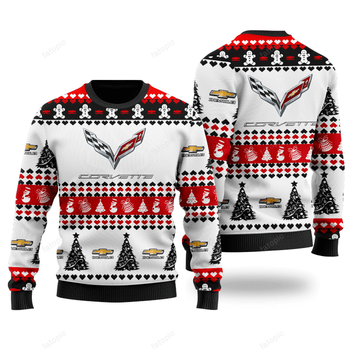 CHEVROLET CORVETTE WOOL SWEATER VER 1 (WHITE) TN031223