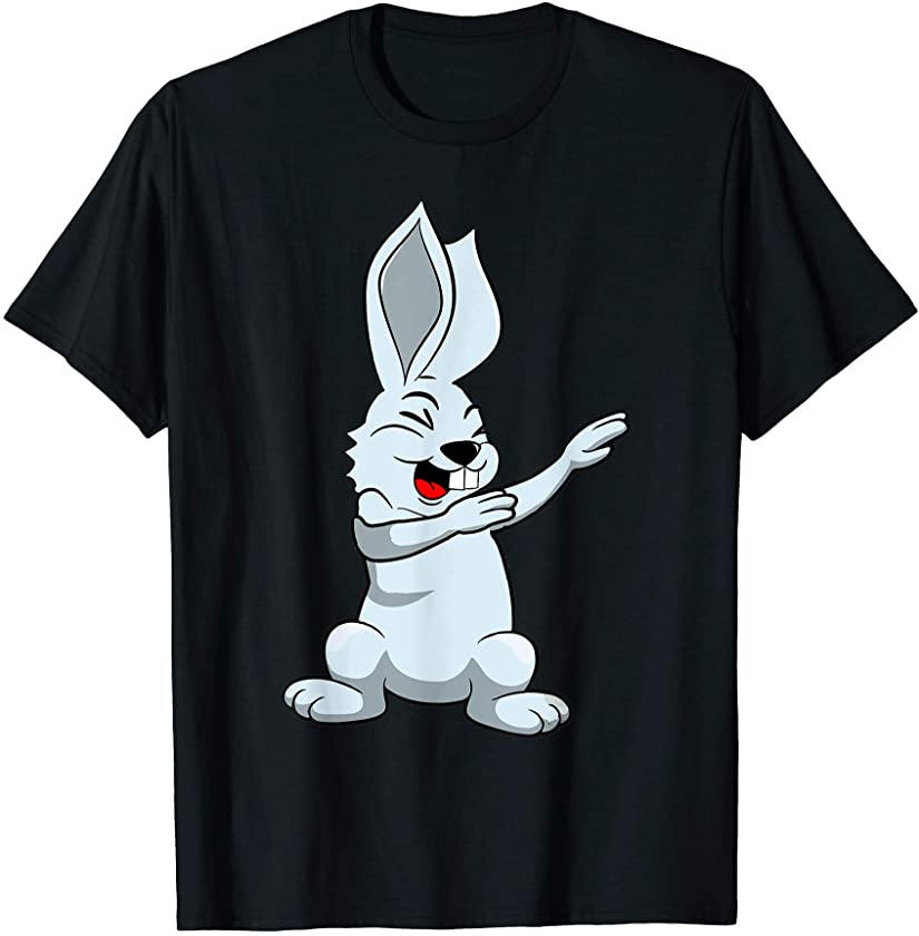 Dabbing Bunny Easter Day Dab Boys Girls Kids T-Shirt