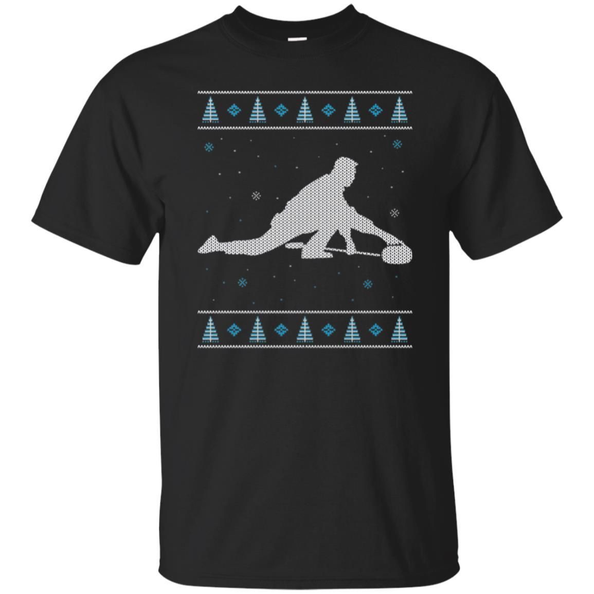 Check out this awesome Curling Winter Sport Ugly Christmas Style T-Shirt