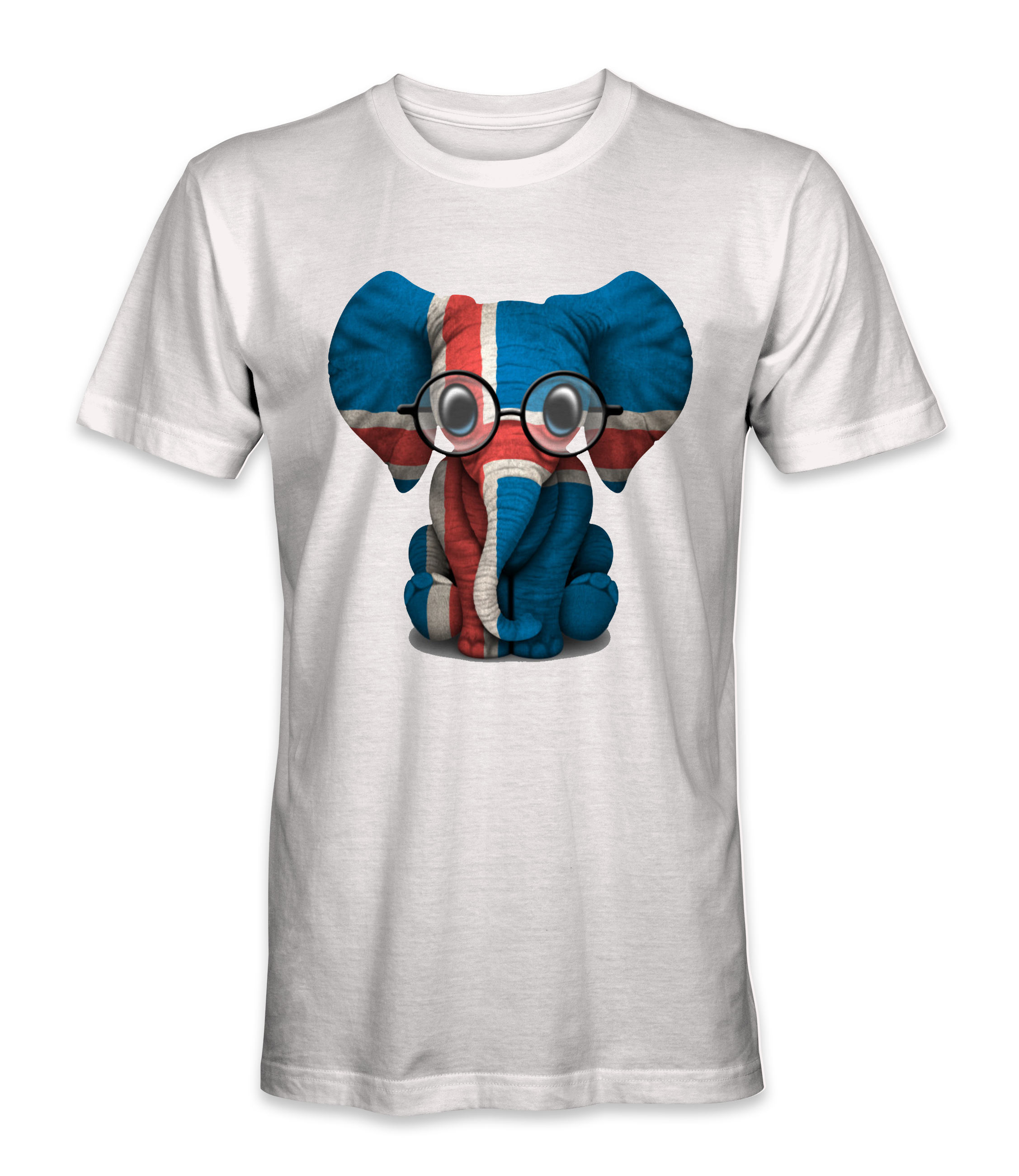 Iceland Country Flag On An Elephant T-Shirt