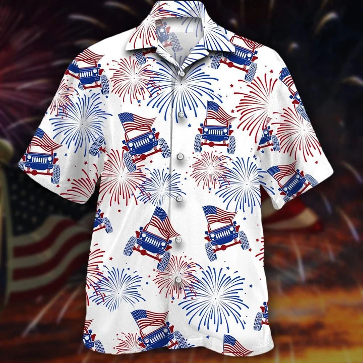 Flag Jeeps And Fireworks Beautiful Hawaii Shirt Ha5162