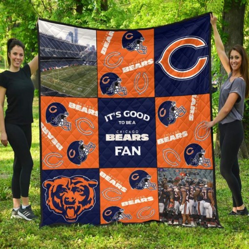 Chicago Bears 3 D Printing Quilt V20 Gift For Fan Football Lovers