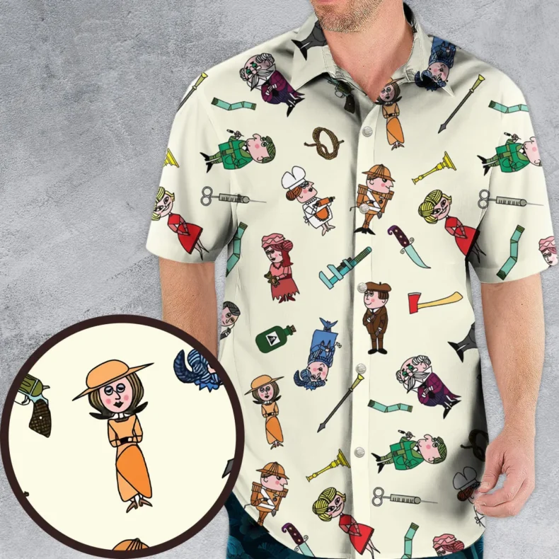 Clue Board Game Characters Hawaiian Shirt