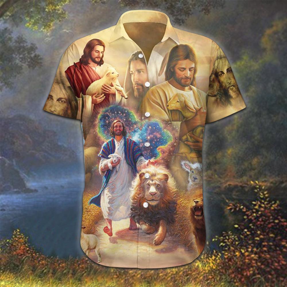 Jesus Hawaii Shirt For Men Women Adult Ha24035