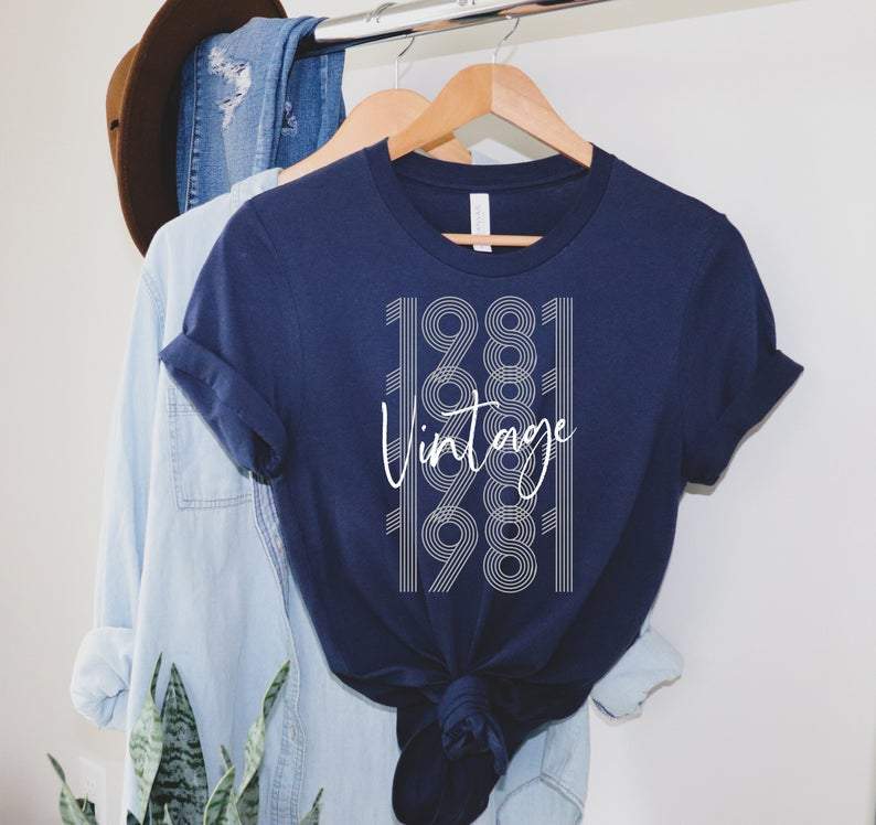 1981 Vintage, Birthday Gifts Idea, Gift For Her For Him Unisex T-Shirt KM0804