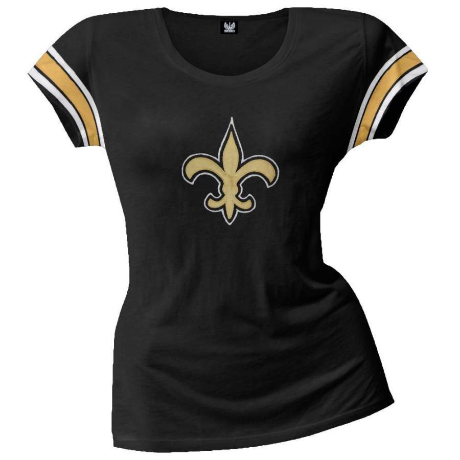 New Orleans Saints – Off-Campus Juniors Premium Scoop T-Shirt