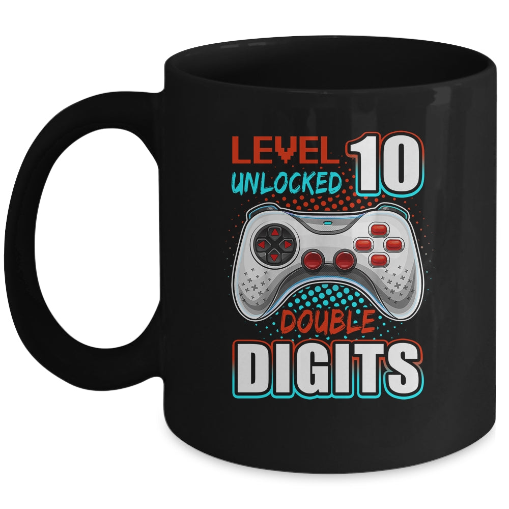 10Th Birthday For Boys Double Digits 10 Year Old Gamer Mug