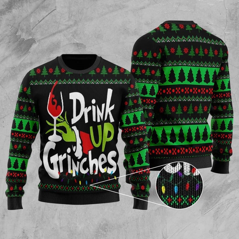 The Grinch Christmas 3D Ugly Thicken Sweaters Gingri31