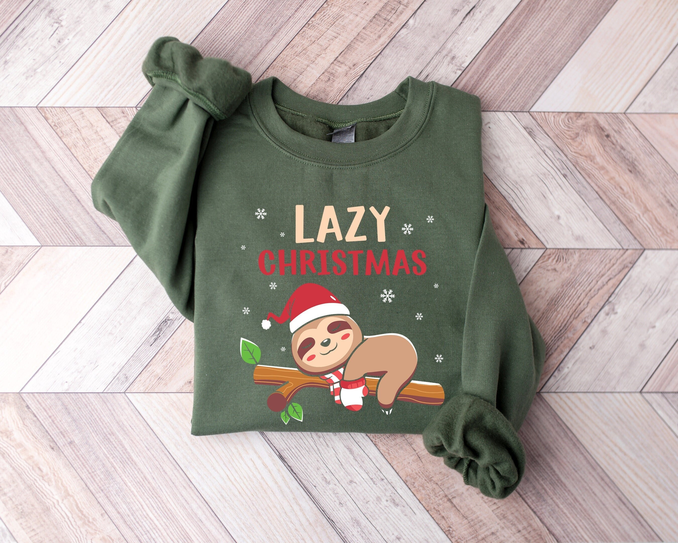 Lazy Christmas Sweatshirt, Sloth Christmas Shirt, Christmas Matching, Christmas Sweater, Christmas Gift Crewneck