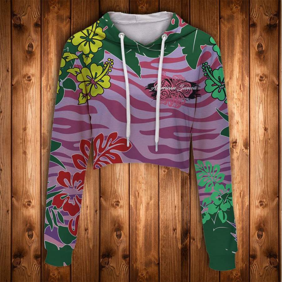 AMERICAN SAMOA CROP HOODIE