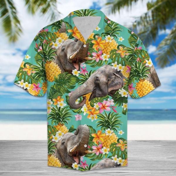 Hawaii Shirt – Tropical Pineapple Elephant H67030