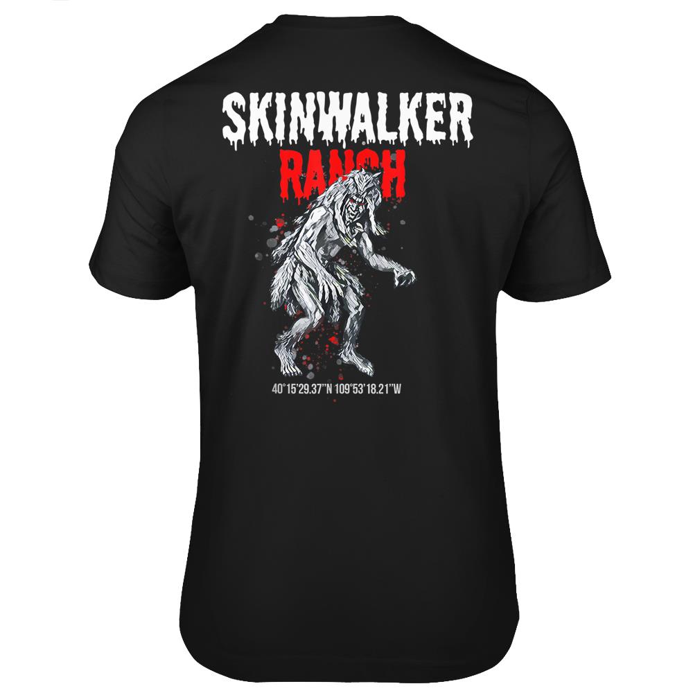 Skinwalker Ranch Site For Paranormal Ufo And Yeti Activity T Shirts Print On Back