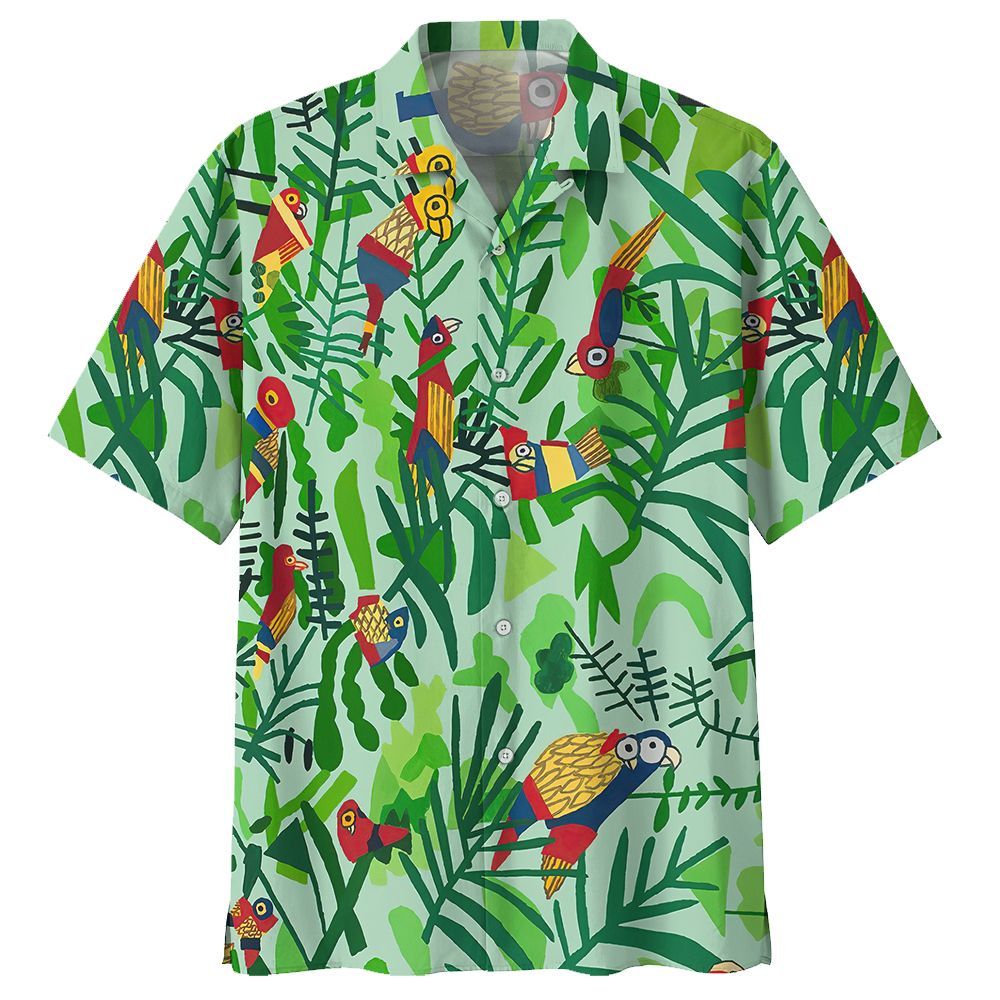 Parrot Green Amazing Design Unisex Hawaii Shirt For Men And Women Ha31238