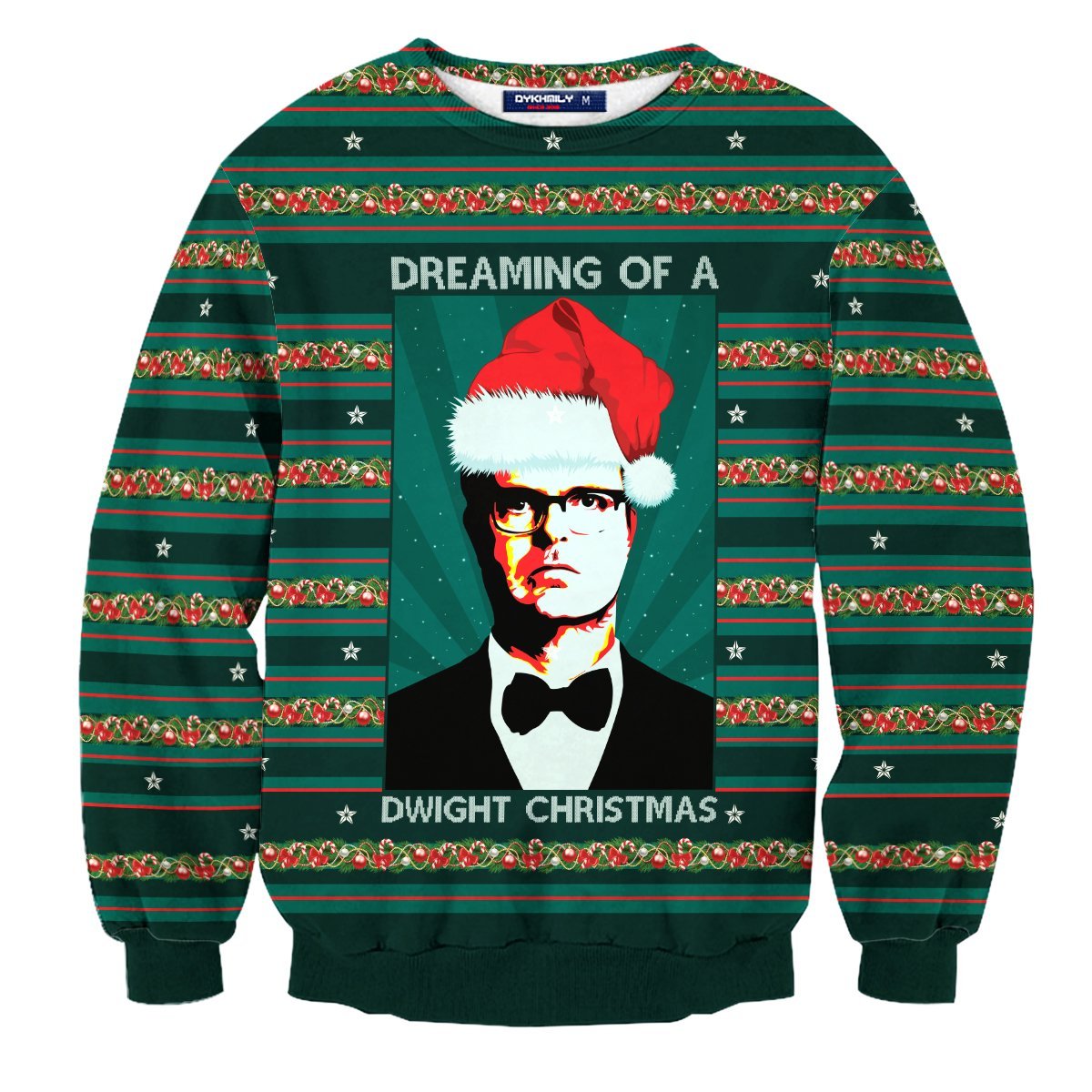 Unifinz The Office Christmas Sweater Dreaming Of A Dwight Christmas Green Ugly Sweater 2022