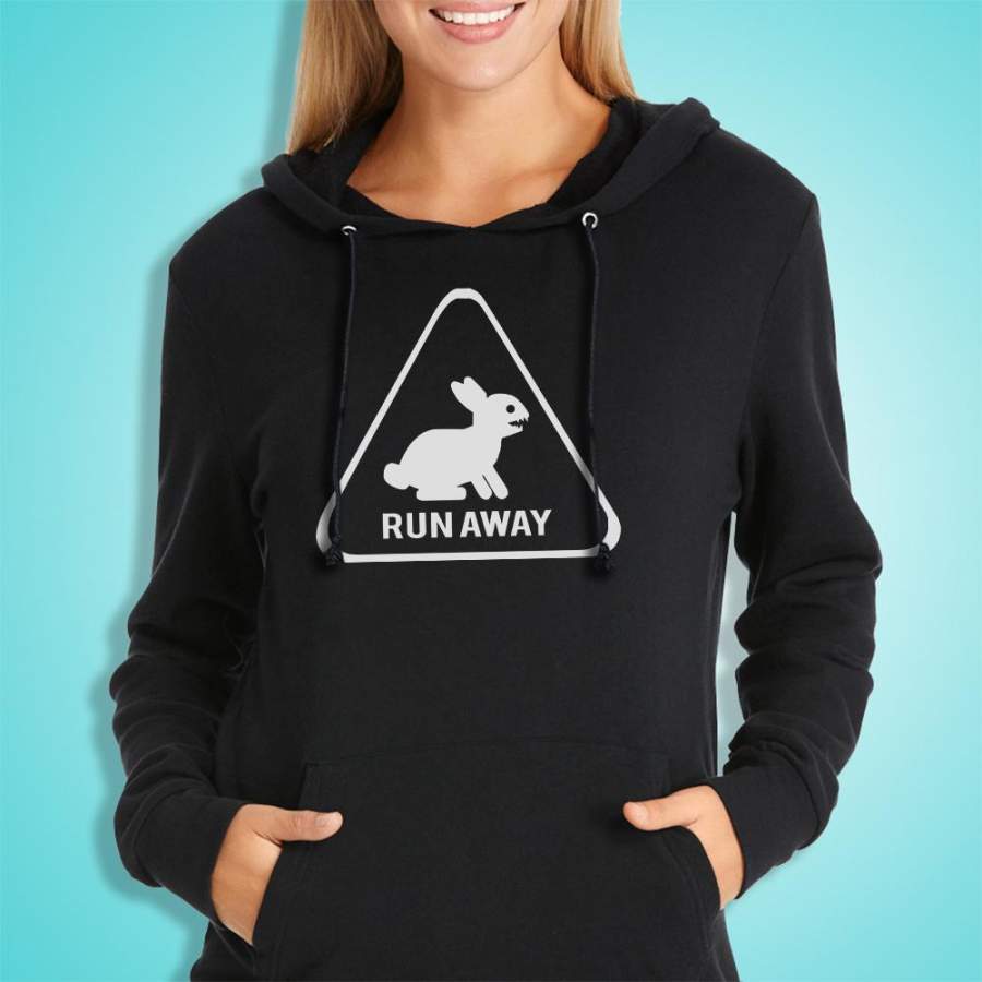 Run Away Rabbit Holly Gril Women’S Hoodie