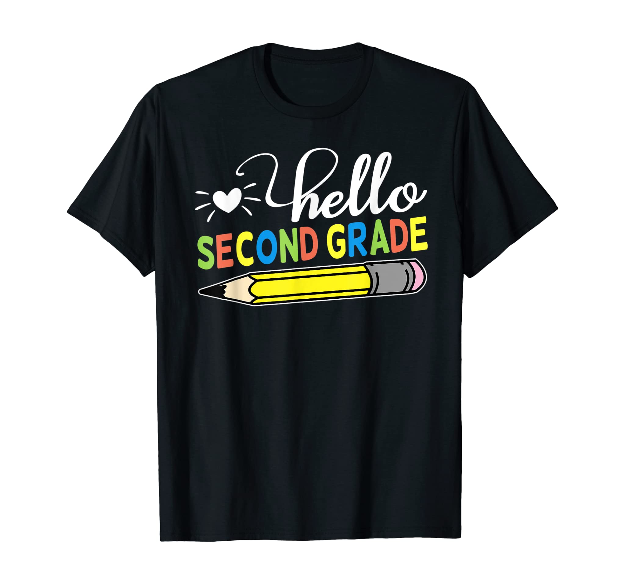 Hello 2nd Grade Teacher Student Second Grade Back To School T-Shirt