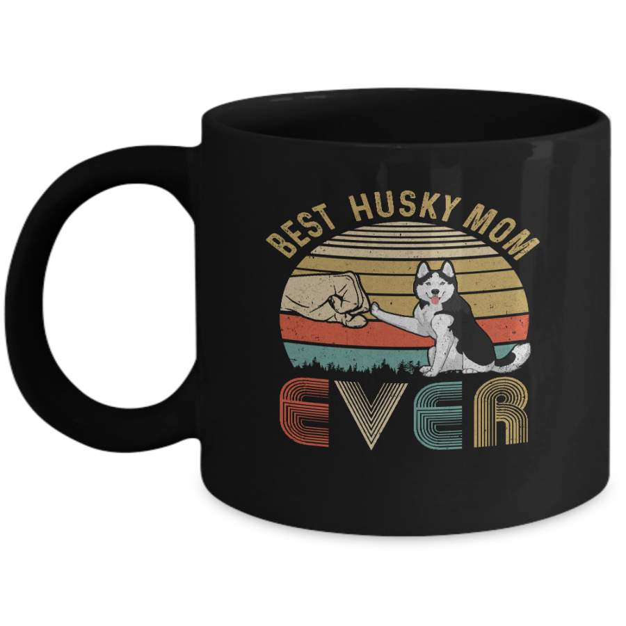 Vintage Best Husky Mom Ever Bump Fit Funny Mom Gifts Mug