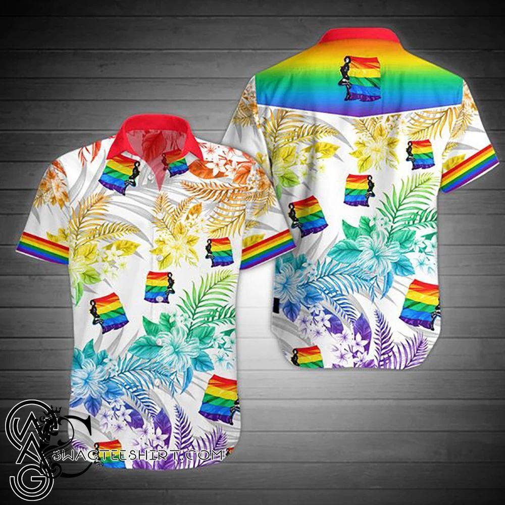 Beach Shirt Lgbt Flag Hawaiian Shirt- Chillicothemall