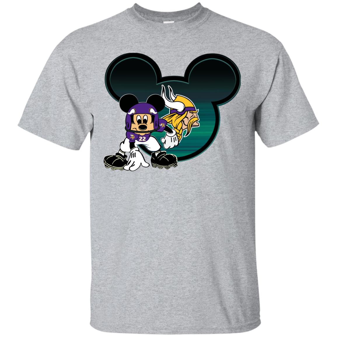 Minnesota Vikings Mickey Mouse Disney Football T-shirt | Rook Brand Clothing